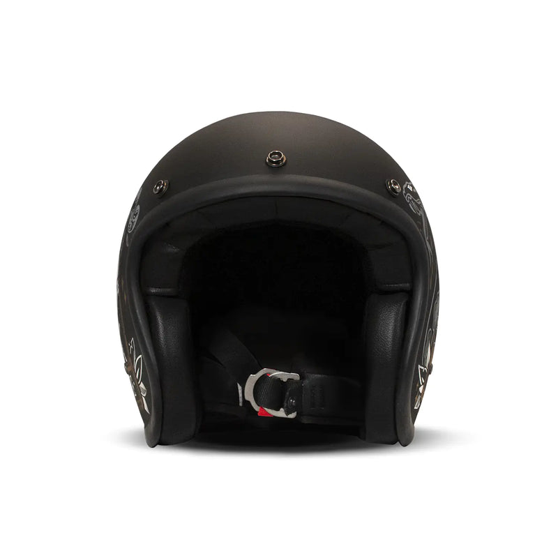 DMD Retro grafische open motorhelm