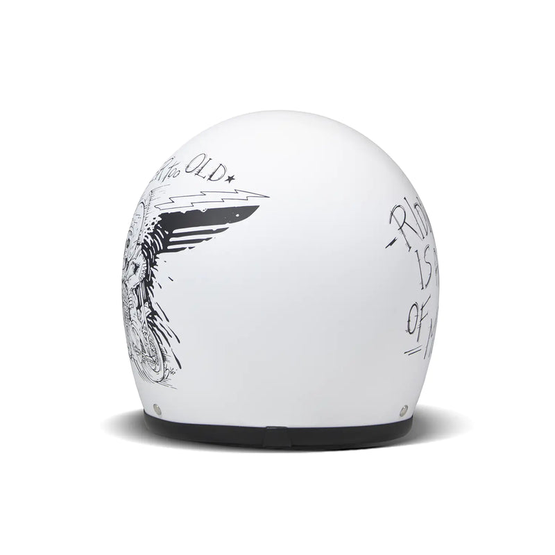 DMD Retro grafische open motorhelm