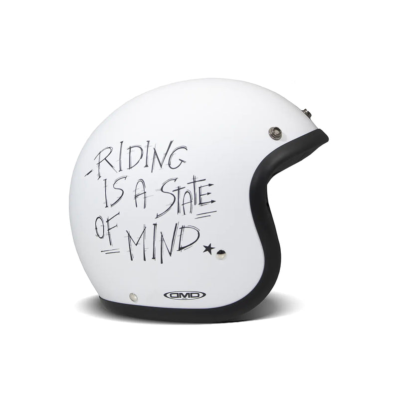 DMD Retro grafische open motorhelm