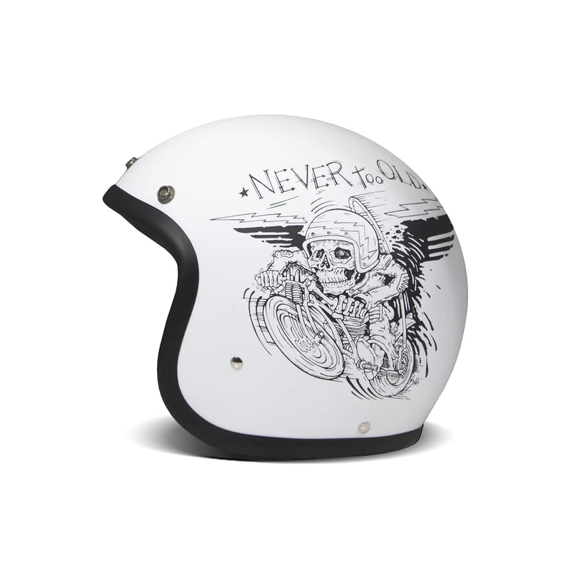 DMD Retro grafische open motorhelm