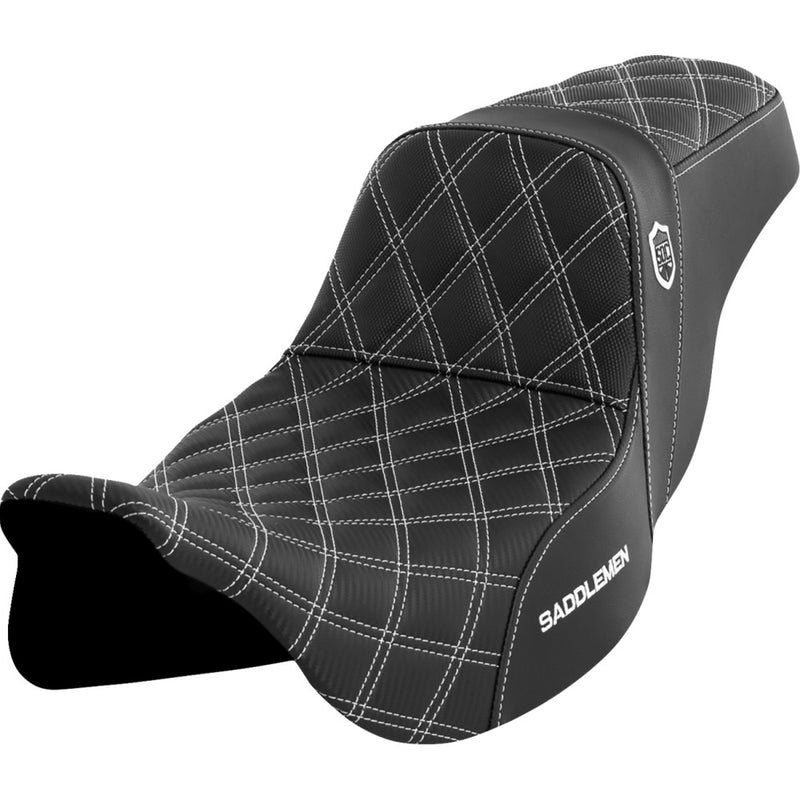 Saddlemen Pro SDC Performance Gripper Lattice Stitch Zadel voor Harley