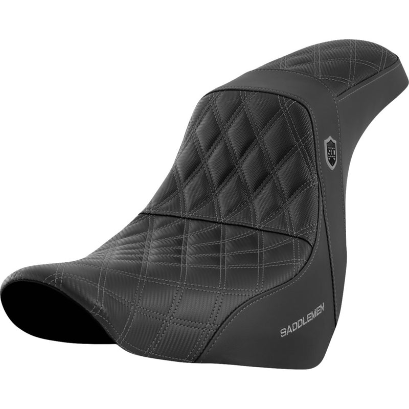 Saddlemen Pro SDC Performance Gripper Lattice Stitch Zadel voor Harley