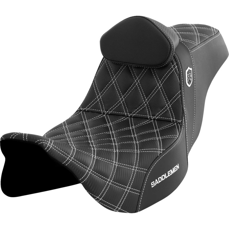 Saddlemen Pro SDC Performance Gripper Lattice Stitch Zadel voor Harley
