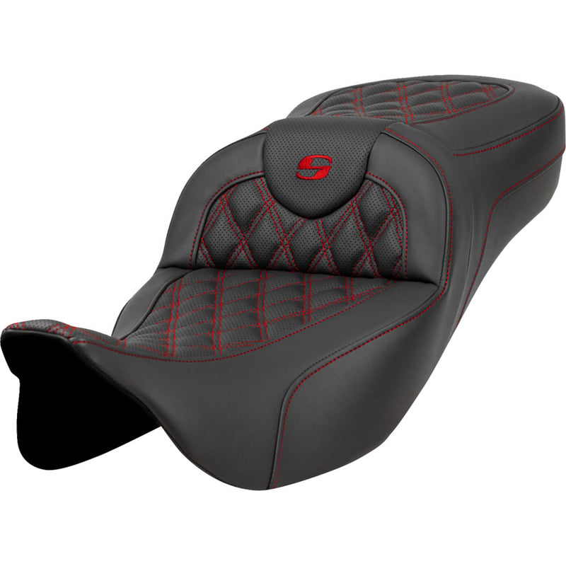Saddlemen Roadsofa Verlengde Reach Lattice Stitch Zadel voor Harley