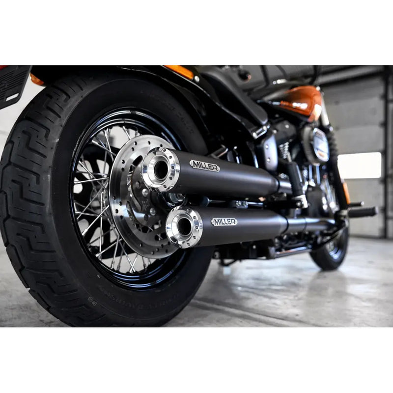 Miller Onafhankelijkheid Euro 4 Slip-On Dempers voor Harley