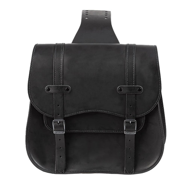 Ledrie Overgooier 30L lederen motorpostbode tas set
