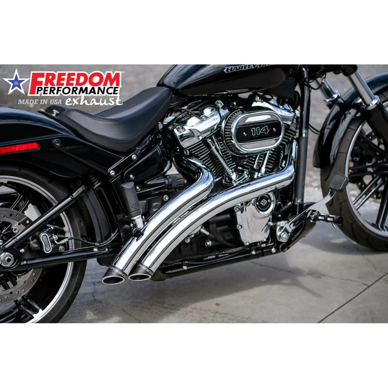 Freedom Performance Radical Radius Slash Cut Uitlaat voor Harley