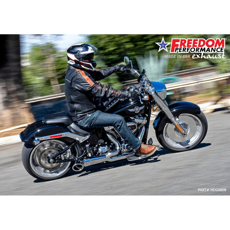 Freedom Performance Shorty Turn Out 2-into-1 Uitlaat voor Harley