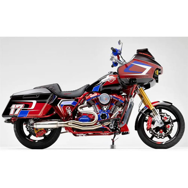 Bassani Road Rage Super Bike 2-into-1 Uitlaatsysteem voor Harley