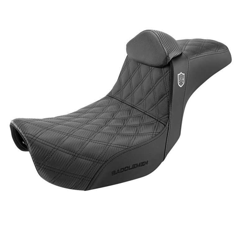 Saddlemen Pro SDC Performance Gripper Lattice Stitch Zadel voor Harley