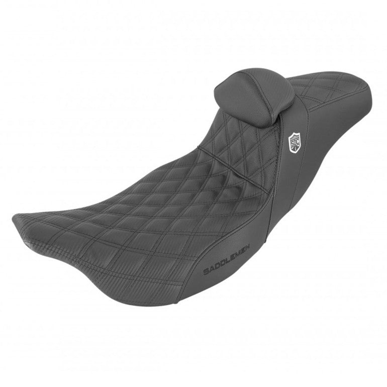 Saddlemen Pro SDC Performance Gripper Lattice Stitch Zadel voor Harley
