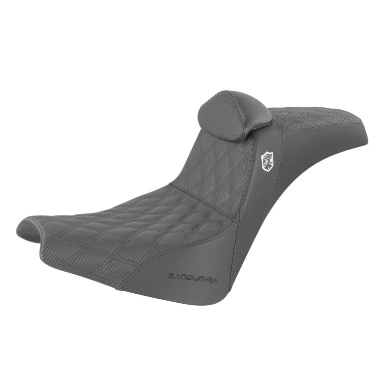 Saddlemen Pro SDC Performance Gripper Lattice Stitch Zadel voor Harley