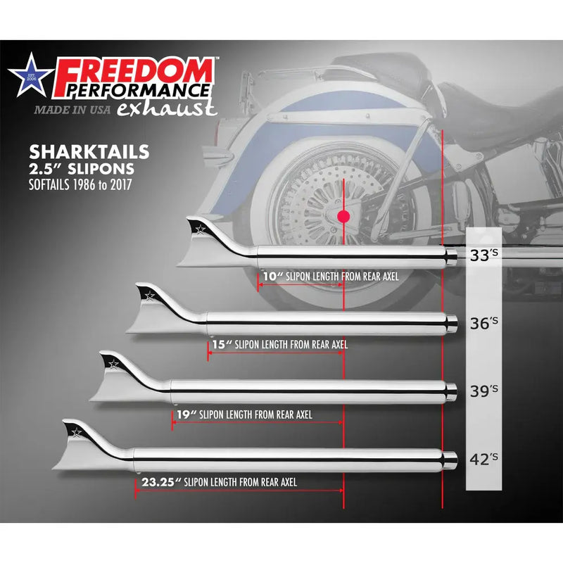 Freedom Performance Sharktail True Duals Uitlaat voor Harley