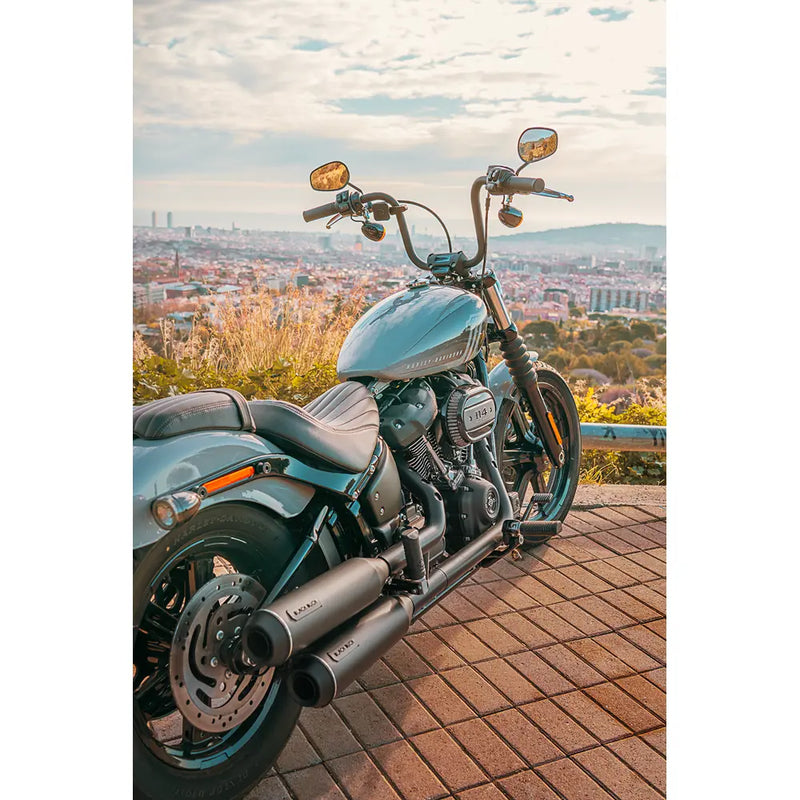 Zwarte Eend Bombardier EC Euro Approved Slip-On Mufflers voor Harley