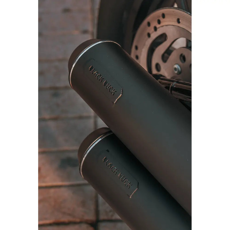 Zwarte Eend Bombardier EC Euro Approved Slip-On Mufflers voor Harley