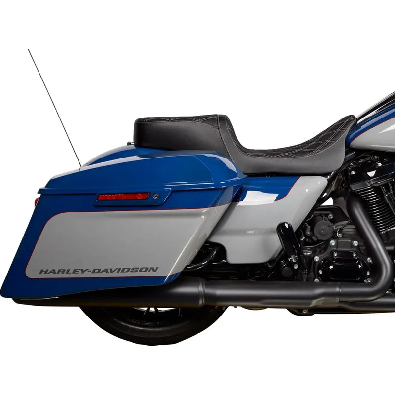 Drag Specialties Performance Predator 2-Up-zadel voor Harley