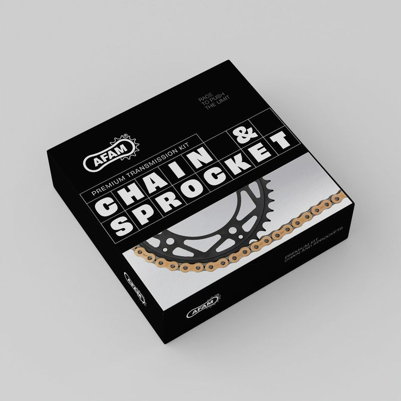 Afam Chain and Sprocket Kit for BMW F 750 GS 17-21 (525 XSR2-G Chain, 122 links. 44T/17T)