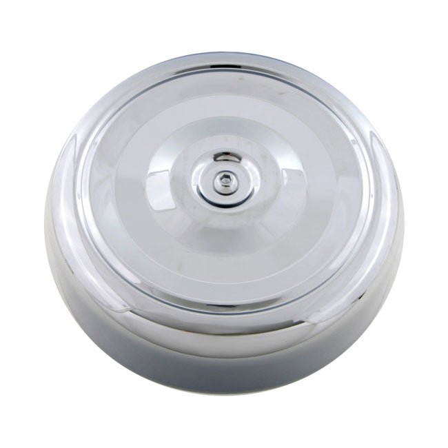 Air Cleaner Cover Bobber Style 7" 66-89 B.T.; 66-87 XL with Keihin butterfly, Bendix or Tillotson carbs / Chrome