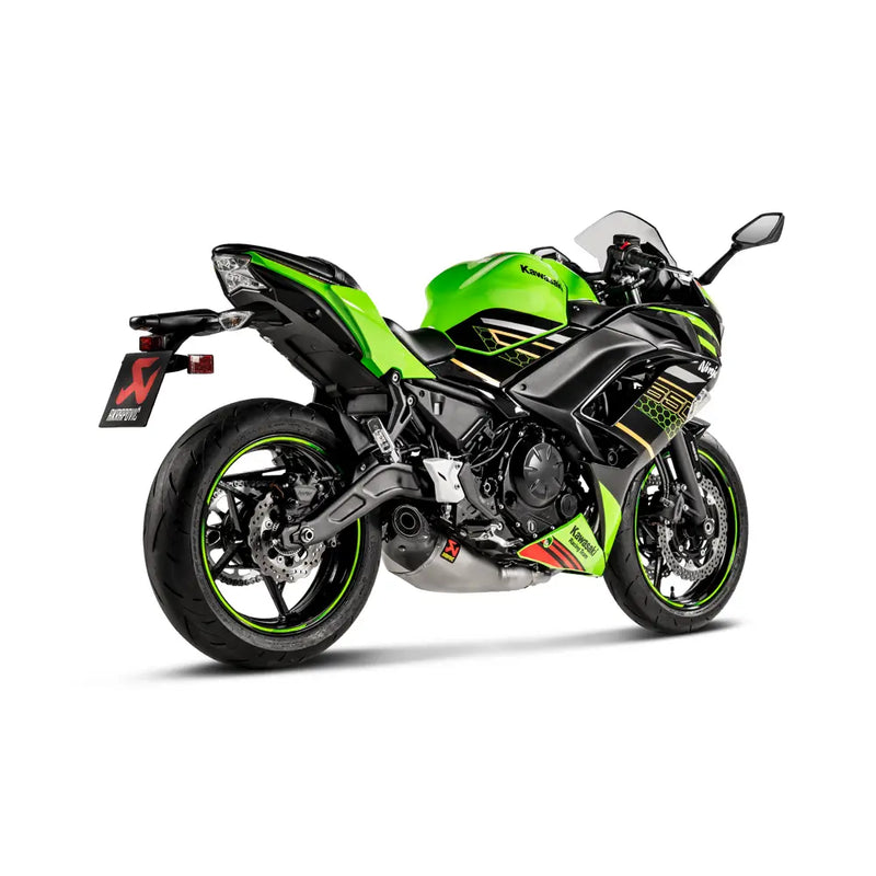 Akrapovic Racing Line Exhaust System for Kawasaki 17-20 Ninja 650 (2-into-1 header with titanium muffler / carbon end cap) (Read note) (S-K6R12-HEGEHT)  - Customhoj