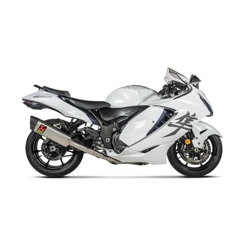 Akrapovic Racing Line Exhaust System for Suzuki 21-25 GSX-R1300 Hayabusa (4-into-1 header with titanium muffler / carbon end cap) (Race only) (S-S13R1-APLT)  - Customhoj