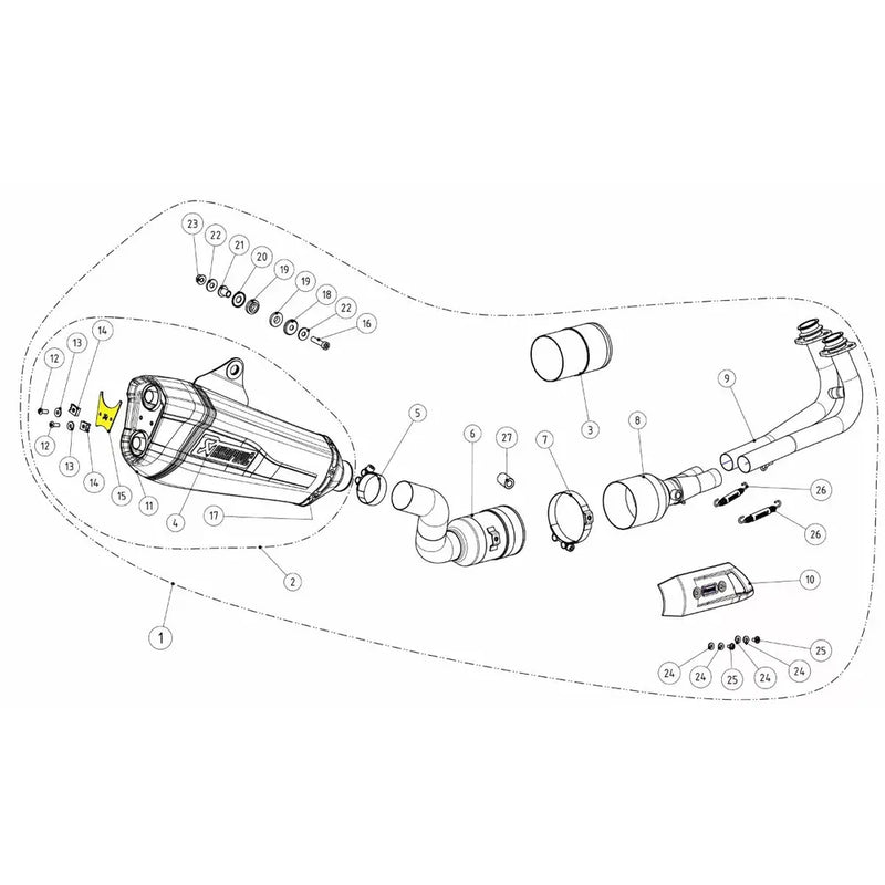 Akrapovic Replacement Muffler / Exhaust Bracket P-X189