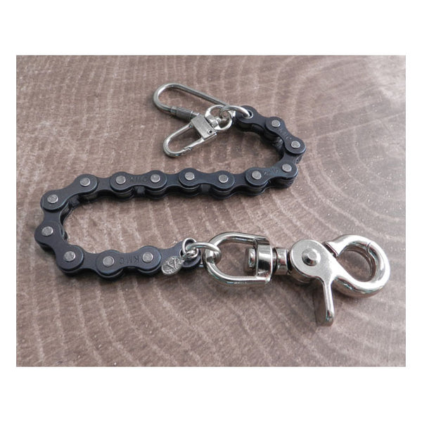 Amigaz Black Heavyweight Bike Chain Key Leash 8"