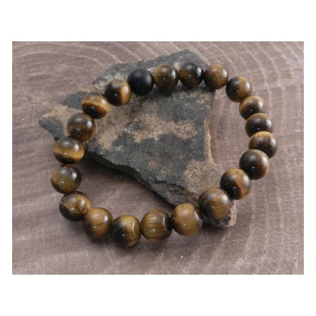 Amigaz Tiger Eye Stone 10mm Stretch Bracelet