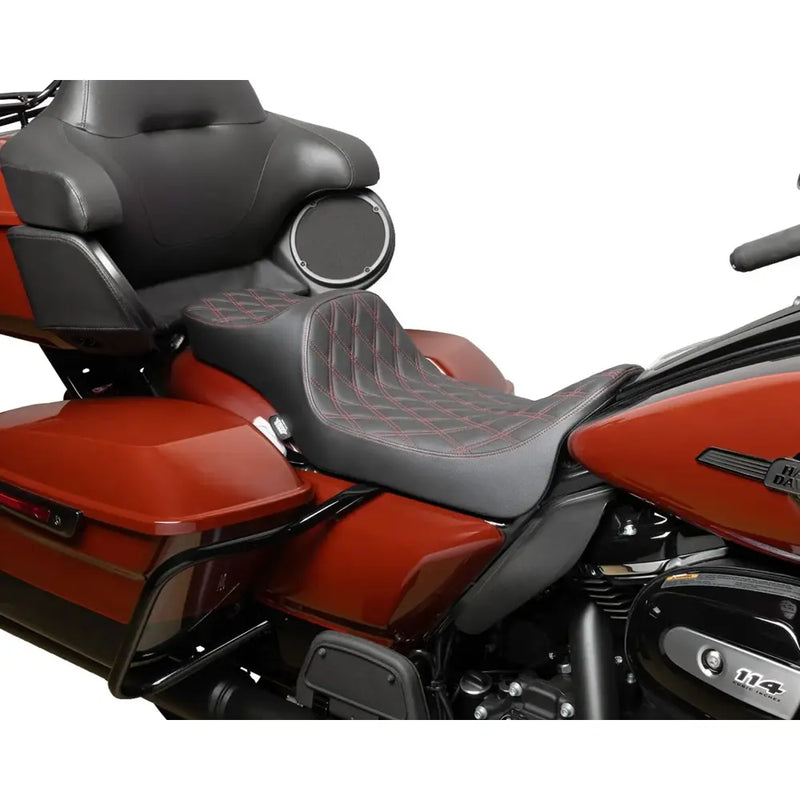 Drag Specialties Predator III 2-Up Extended Reach Seat voor Harley
