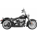 Bassani Road Rage Long Megaphone 2-into-1 Exhaust System for Harley 86-17 Softail (excl. Breakout / CVO) / Black  - Customhoj