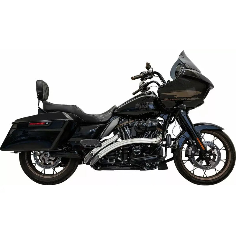 Bassani Sweeper Radial Exhaust System for Harley 19-24 Touring / Chrome with chrome heat shields  - Customhoj