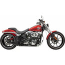 Bassani Sweeper Radial Exhaust System for Harley 86-17 Softail / Black with black slotted heat shields  - Customhoj