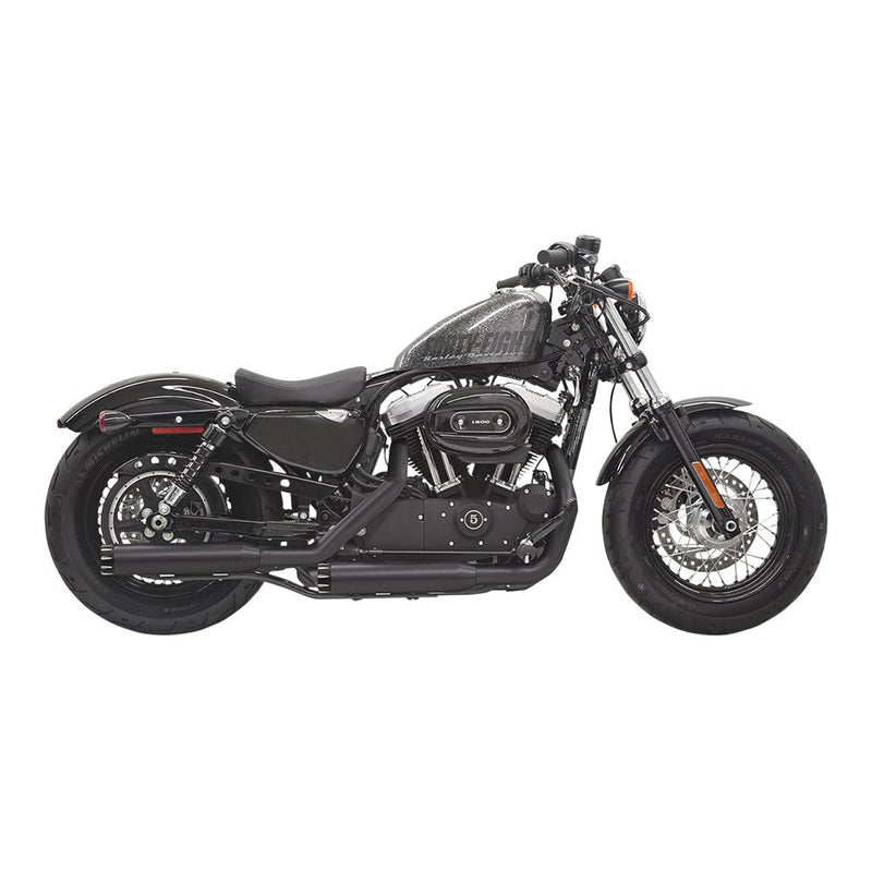 Bassani Xhaust 3" Firepower Series Slip - On Mufflers for Harley 14 - 22 Sportster Black Black round billet - Customhoj