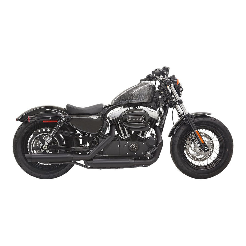 Bassani Xhaust 3" Firepower Series Slip - On Mufflers for Harley 14 - 22 Sportster Black Black slash cut - Customhoj