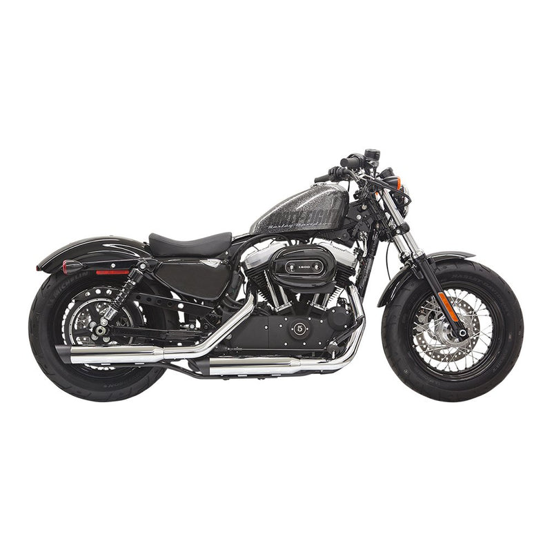 Bassani Xhaust 3" Firepower Series Slip - On Mufflers for Harley 14 - 22 Sportster Chrome Black slash cut - Customhoj