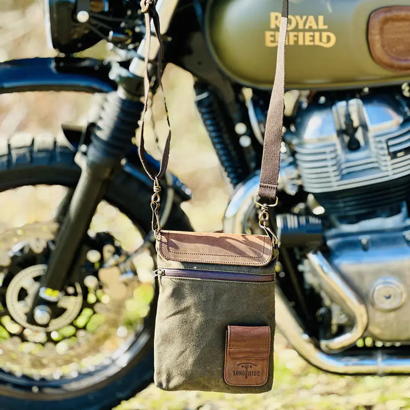 Longride Kleine Heritage gewaxte plunjezak / motor tanktas
