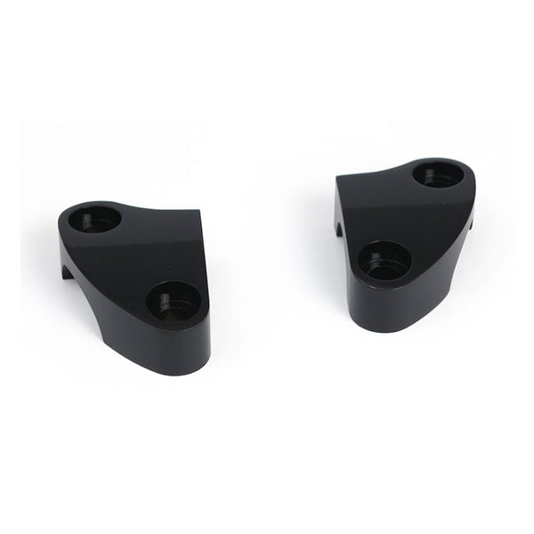 Billet Riser Top Clamp Set for Harley Black