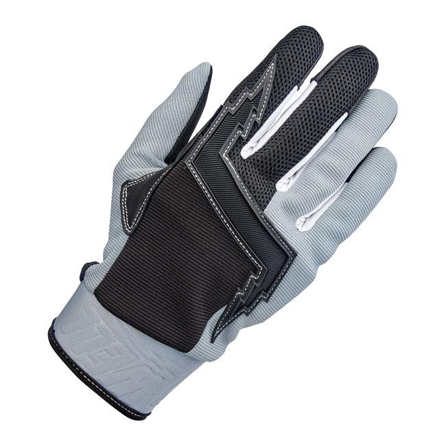 Biltwell Baja Motorcycle Gloves Gray/Black / XS