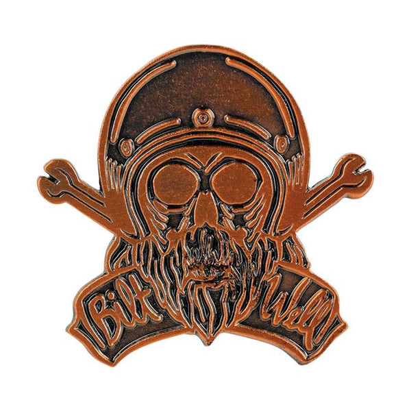 Biltwell Enamel Pin Bonanza Skull Bronze