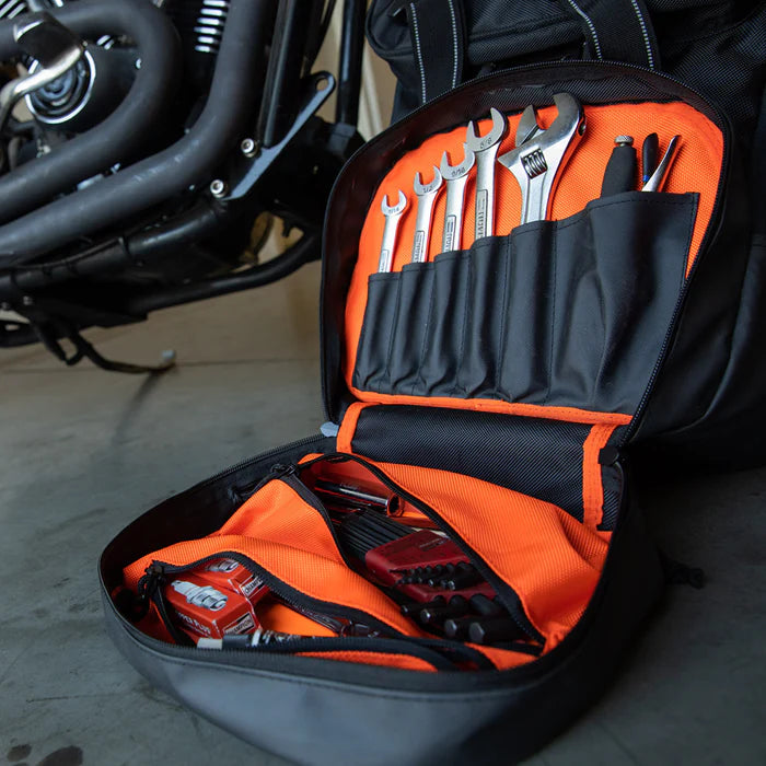 Biltwell EXFIL-48 Sissy Bar Motorcycle Backpack Black  - Customhoj