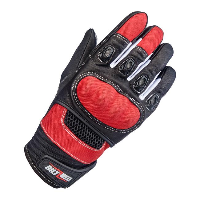 Biltwell Gloves Red/Black / XS Biltwell Bridgeport Motorcycle Gloves Customhoj