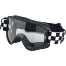 Biltwell Moto 2.0 Motorcycle Goggles Checkers  - Customhoj
