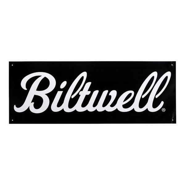 Biltwell Script Shop Banner Black/White