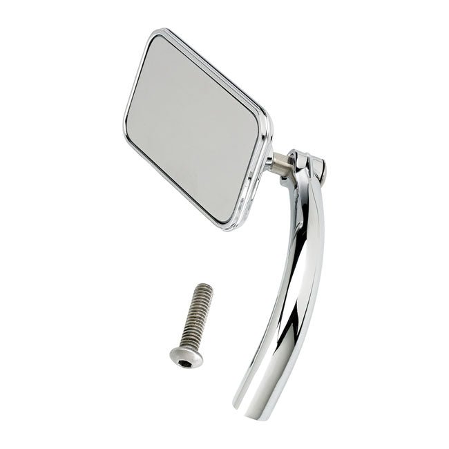 Biltwell Utility Motorcycle Mirror Rectangle Perch-Mount Chrome