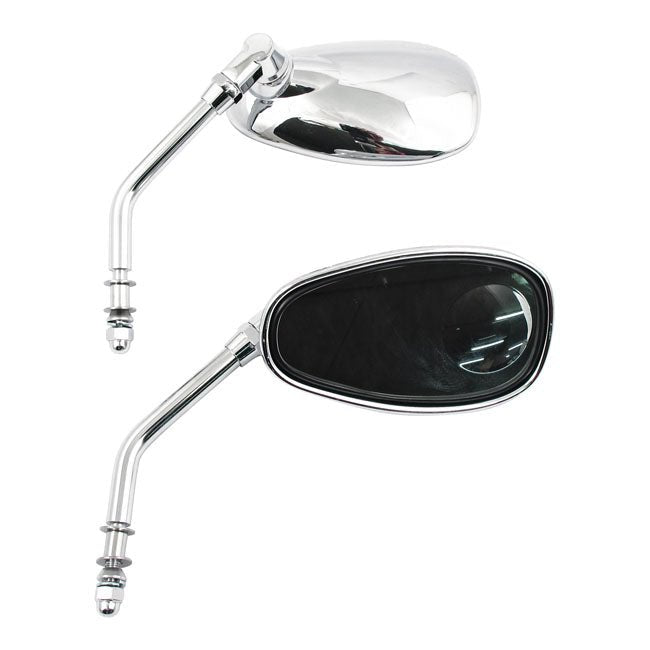 Blind Spot Motorcycle Mirror Set Chrome HD