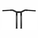 Burly Dominator Raked 1-1/4" T-Bar Handlebars 14” Rise Gloss Black
