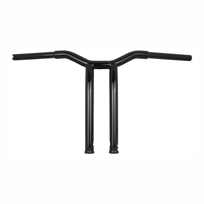 Burly Dominator Raked 1-1/4" T-Bar Handlebars 14” Rise Gloss Black