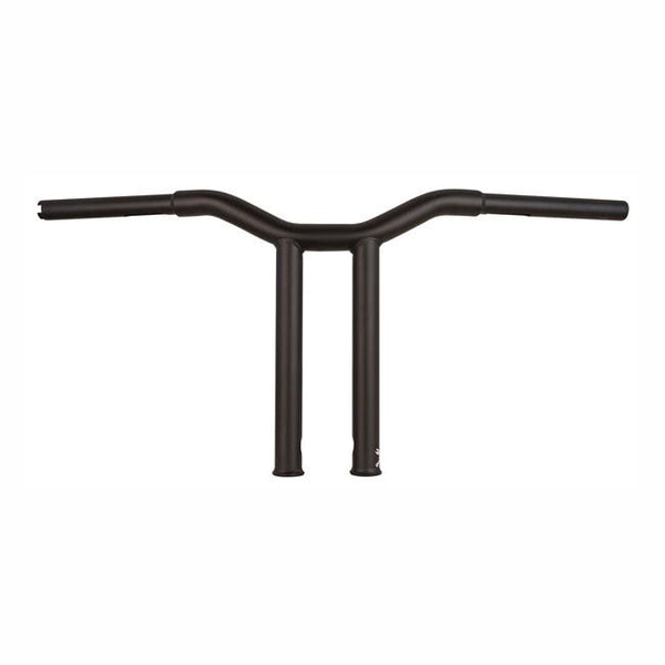 Burly Dominator Straight 1-1/4" T-Bar Handlebars 12” Rise Matte Black