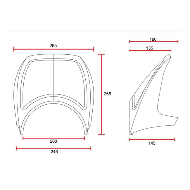 C-Racer Universal Cafe Racer Front Mask No10