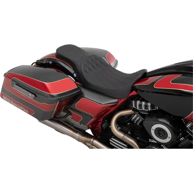 Drag Specialties Predator 2-Up-zadel voor Harley