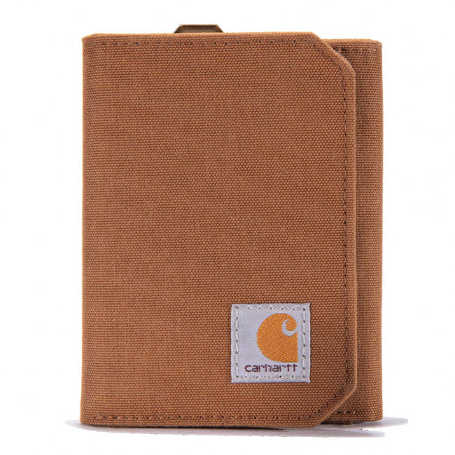 Carhartt Nylon Duck Trifold Wallet Brown  - Customhoj